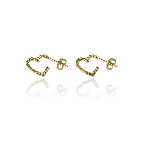 HEART BEADED HOOPS