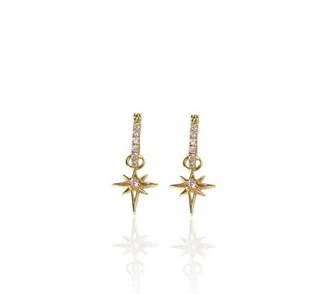 CZ SHINING STAR HOOPS